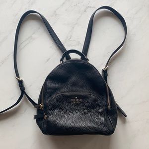 Black Kate spade mini backpack